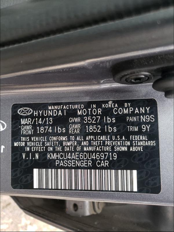 2013 HYUNDAI ACCENT GLS KMHCU4AE6DU469719