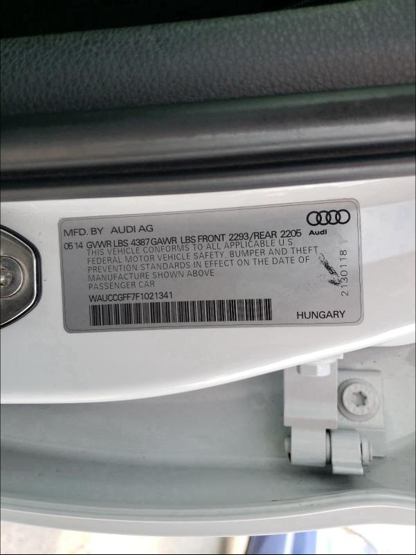 2015 AUDI A3 PREMIUM WAUCCGFF7F1021341