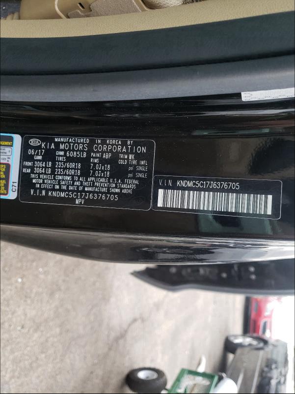 2018 KIA SEDONA EX KNDMC5C17J6376705