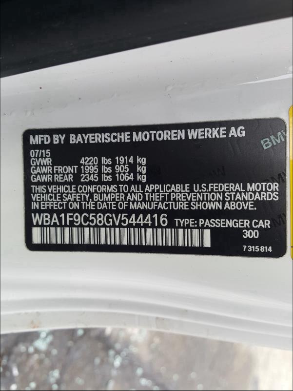 2016 BMW 228 I SULE - WBA1F9C58GV544416