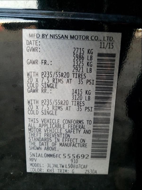 2015 INFINITI QX60 5N1AL0MM6FC555692