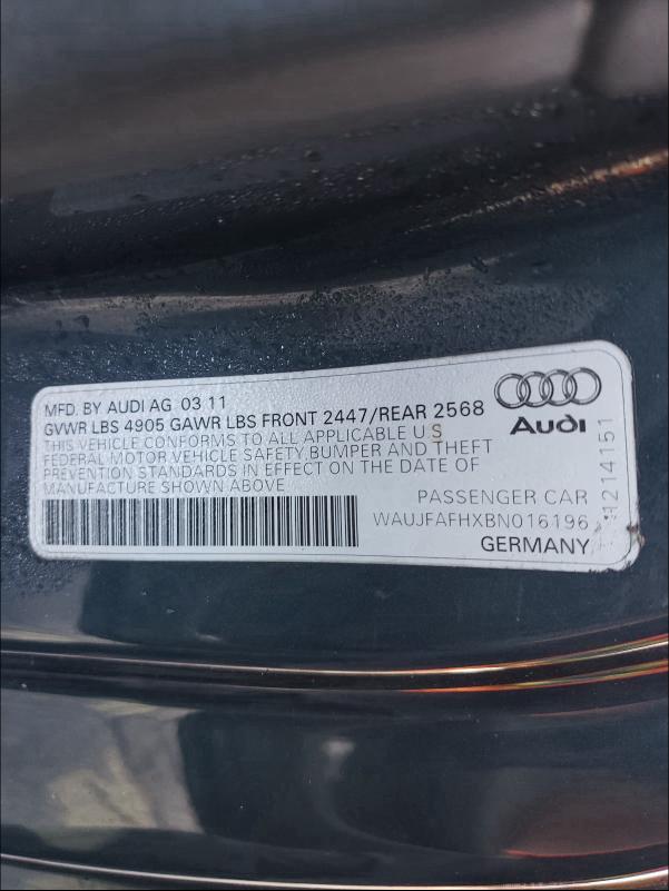 2011 AUDI A5 PREMIUM WAUJFAFHXBN016196