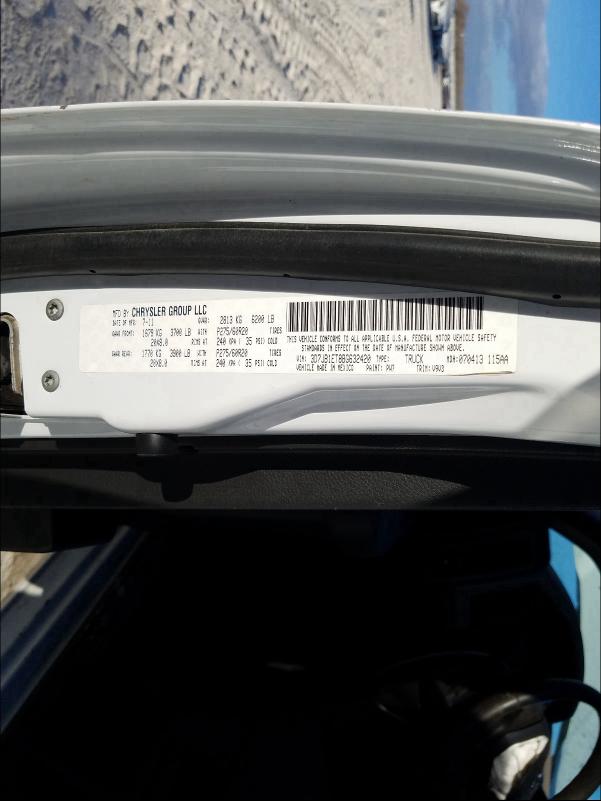 2011 DODGE RAM 1500 3D7JB1ET8BG632420