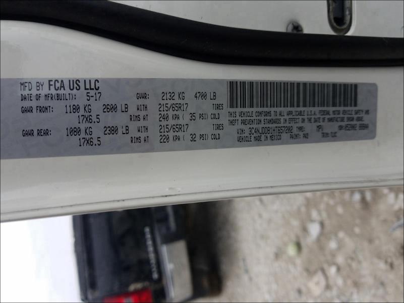 2017 JEEP COMPASS TR 3C4NJDDB1HT657202