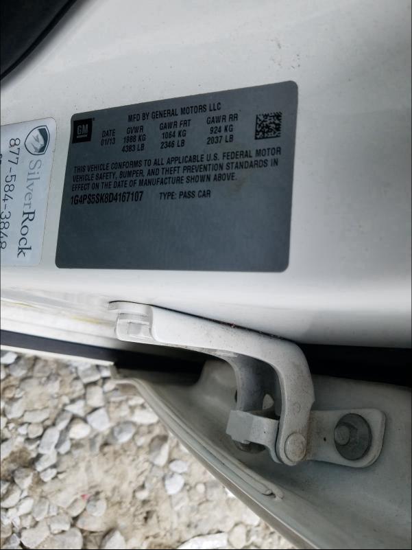 2013 BUICK VERANO 1G4PS5SK8D4167107