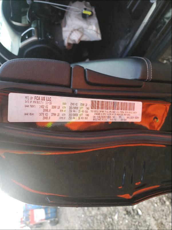 2017 JEEP GRAND CHER - 1C4RJFBG3HC728309