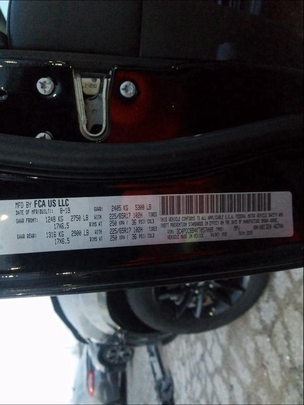 2019 DODGE JOURNEY SE 3C4PDCBB4KT857009