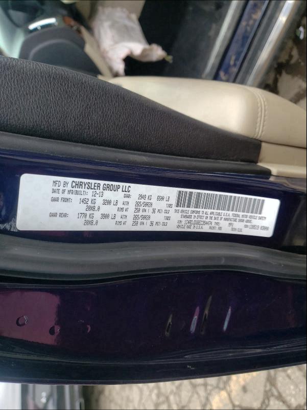 2014 DODGE DURANGO LI 1C4RDJDG6EC354474