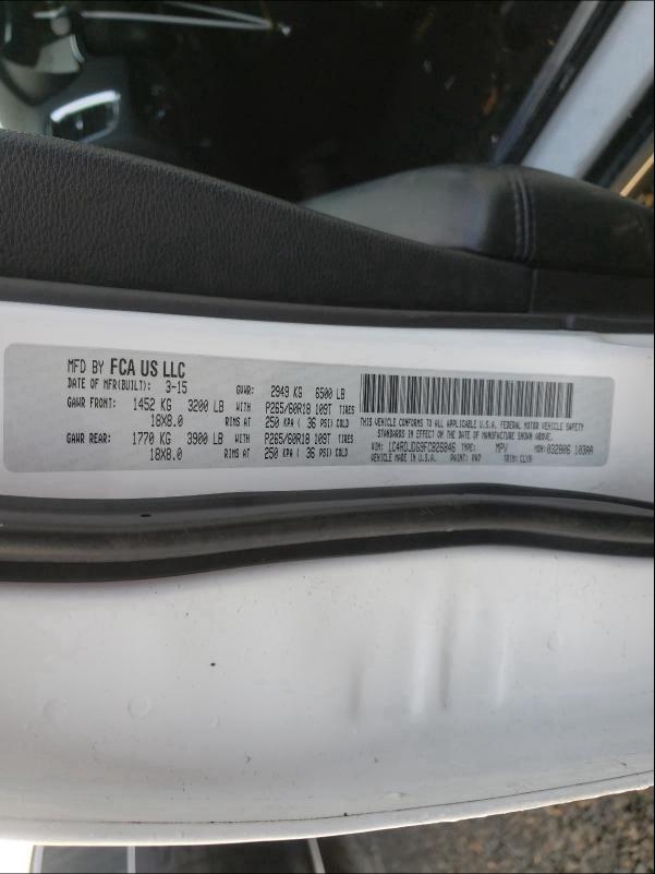2015 DODGE DURANGO LI - 1C4RDJDG9FC826846