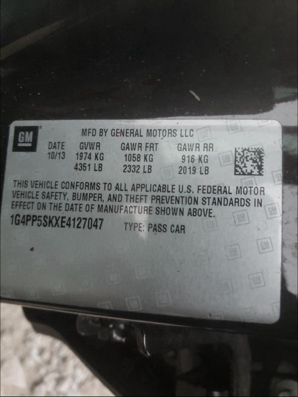 2014 BUICK VERANO 1G4PP5SKXE4127047