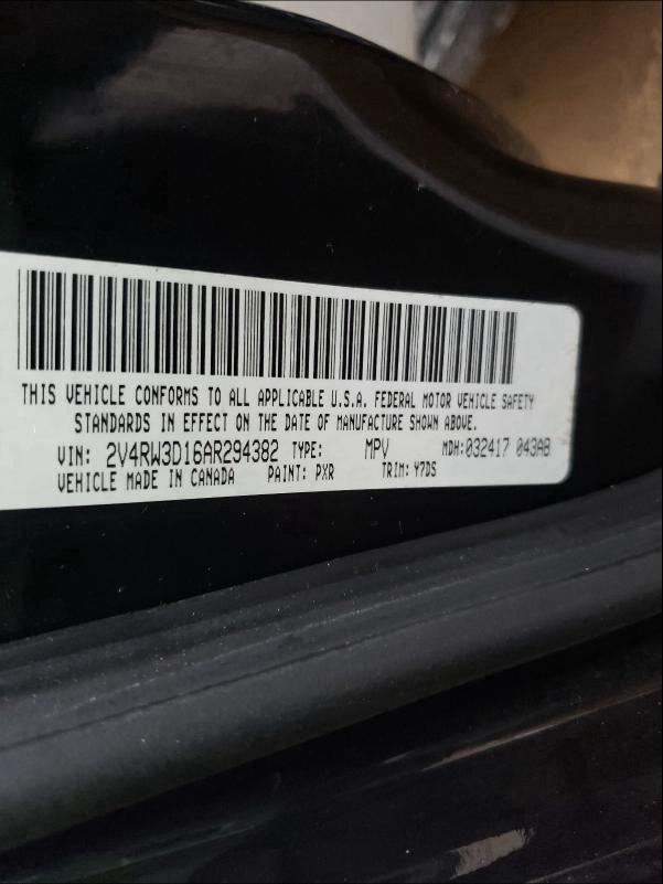 2010 VOLKSWAGEN ROUTAN SE 2V4RW3D16AR294382