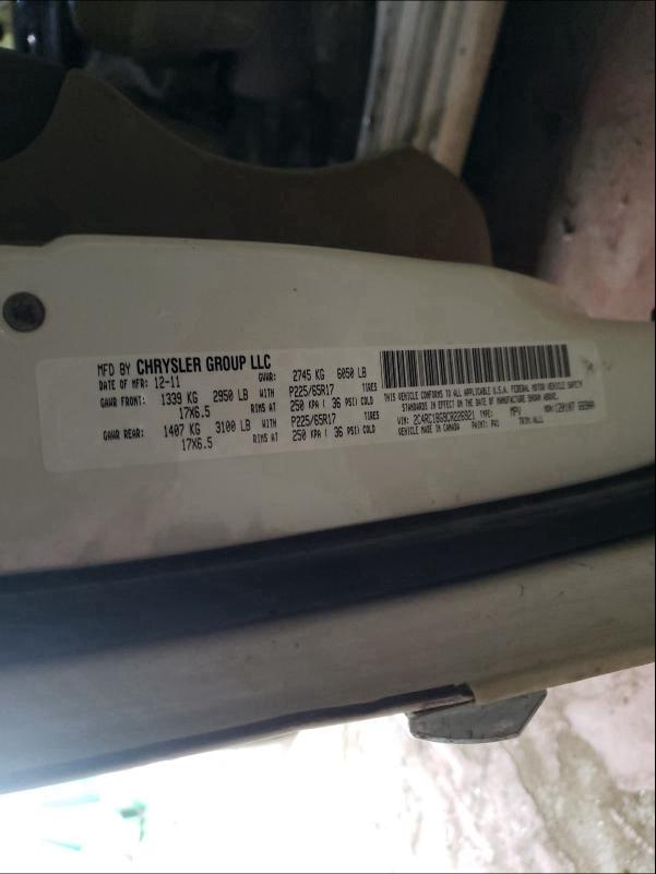 2012 CHRYSLER TOWN&COUNT 2C4RC1BG9CR226921