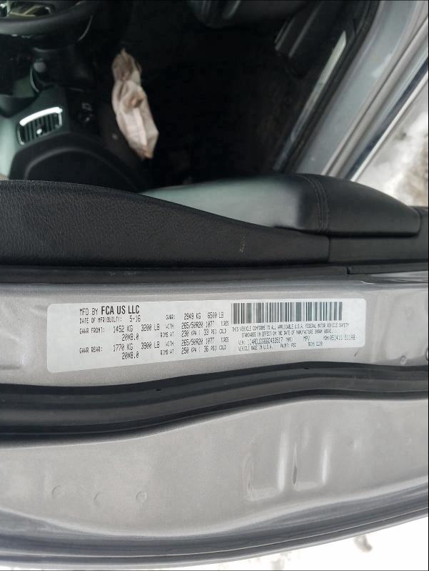 2016 DODGE DURANGO 1C4RDJDG6GC433517