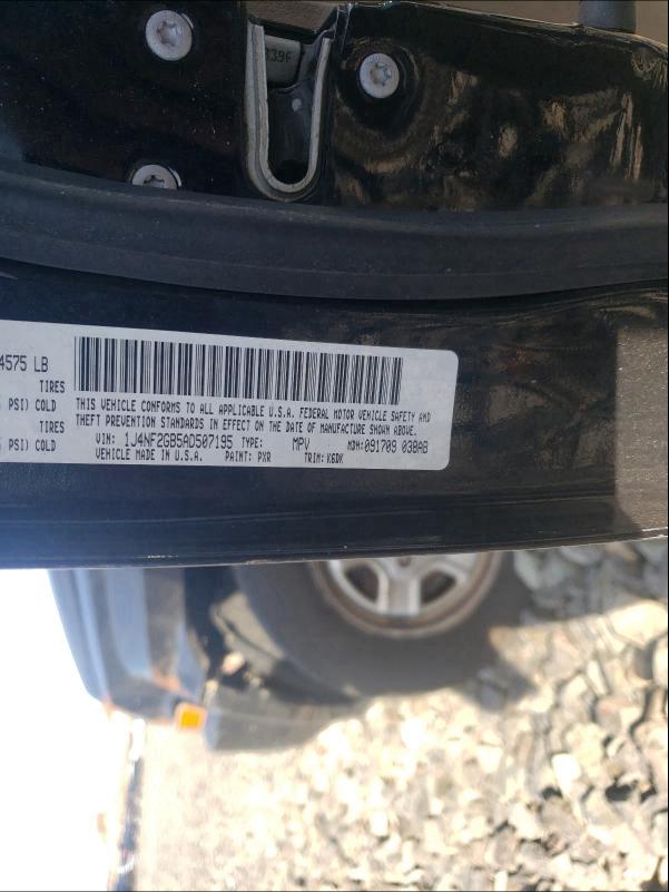 2010 JEEP PATRIOT 1J4NF2GB5AD507195