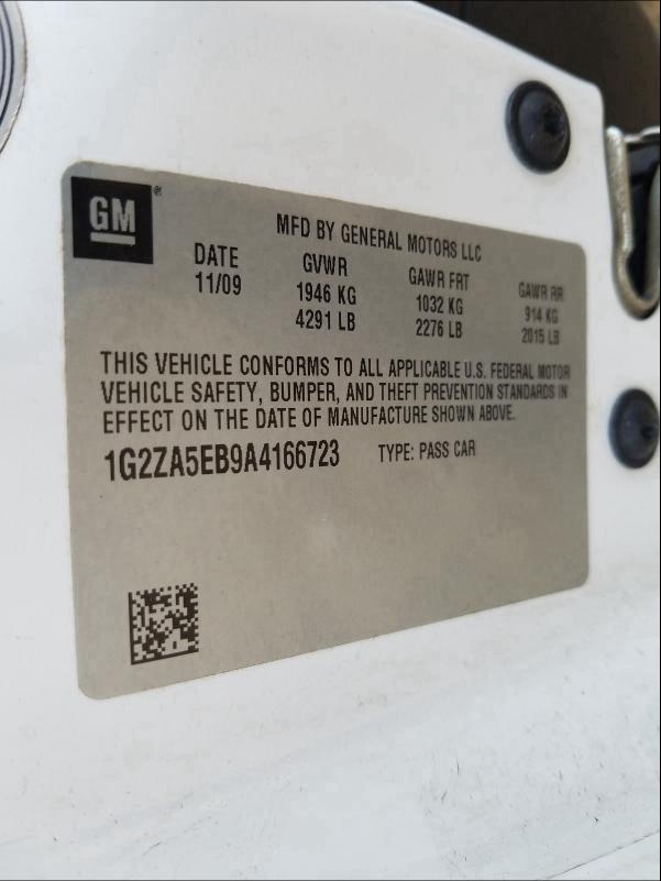 2010 PONTIAC G6 1G2ZA5EB9A4166723