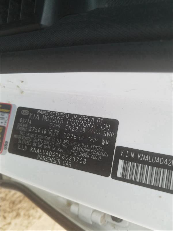 2015 KIA K900 KNALU4D42F6023708
