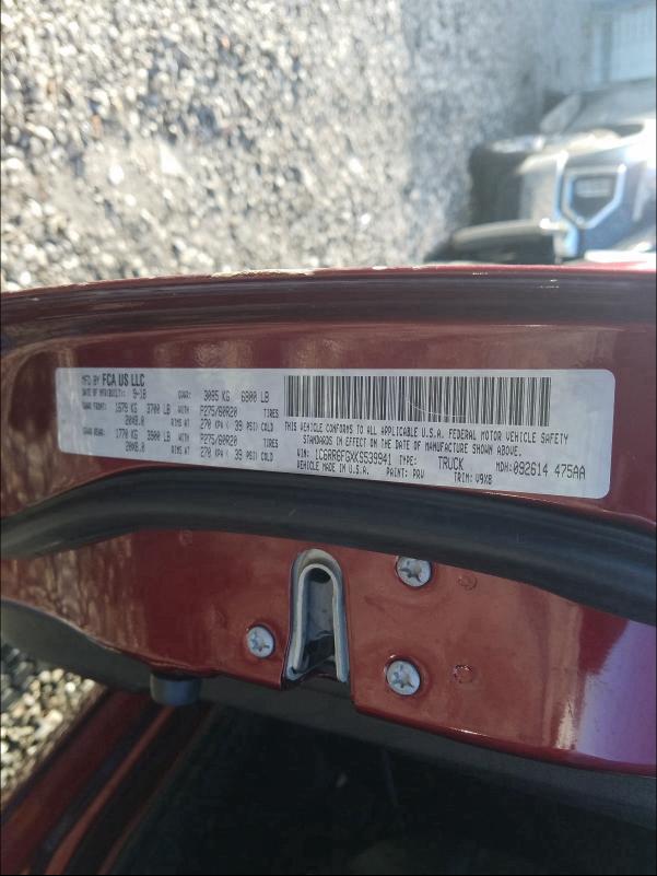2019 DODGE 1500 1C6RR6FGXKS539941