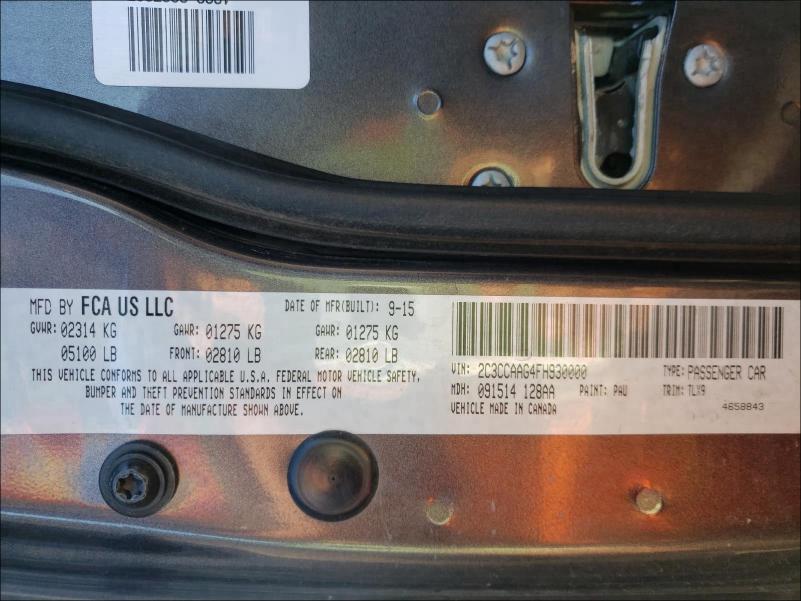 2015 CHRYSLER 300 LIMITE 2C3CCAAG4FH930000