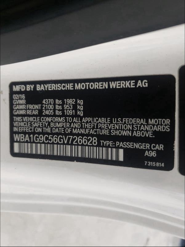 2016 BMW 228 XI SUL WBA1G9C56GV726628