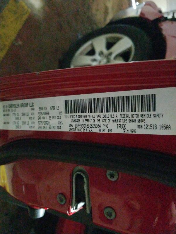 2011 DODGE RAM 1500 1D7RV1GT0BS585304