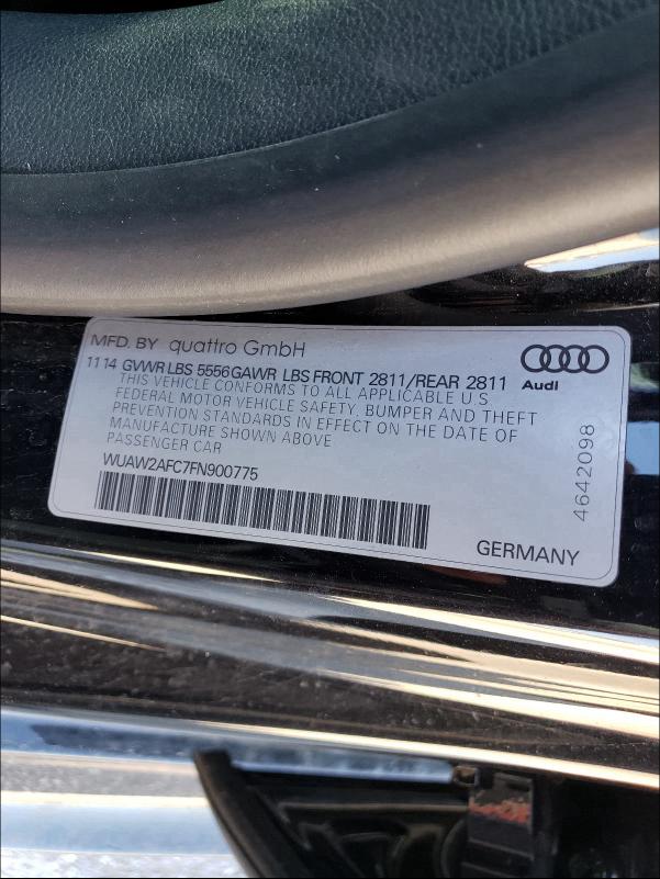 2015 AUDI RS7 WUAW2AFC7FN900775