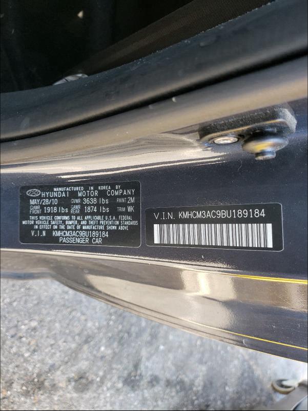 2011 HYUNDAI ACCENT GL KMHCM3AC9BU189184