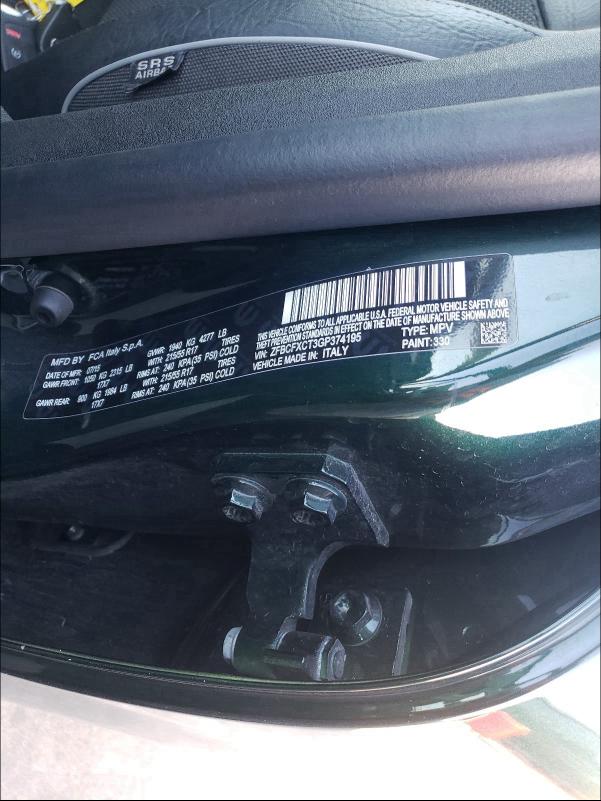 2016 FIAT 500X TREKK ZFBCFXCT3GP374195