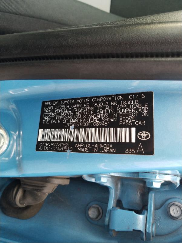 2015 TOYOTA PRIUS C JTDKDTB30F1089481