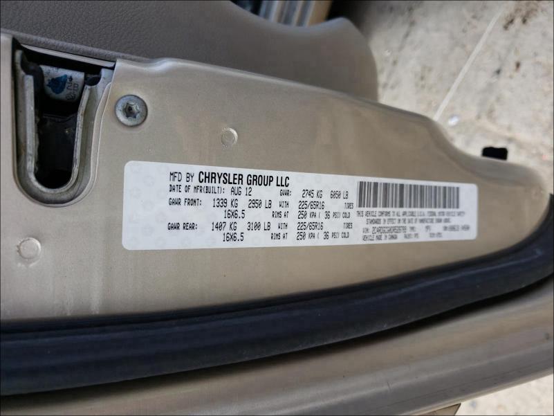2013 DODGE GRAND CARA 2C4RDGCG0DR528789