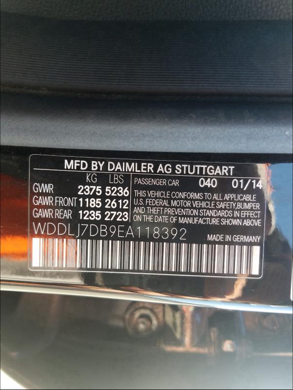 2014 MERCEDES-BENZ CLS 550 WDDLJ7DB9EA118392