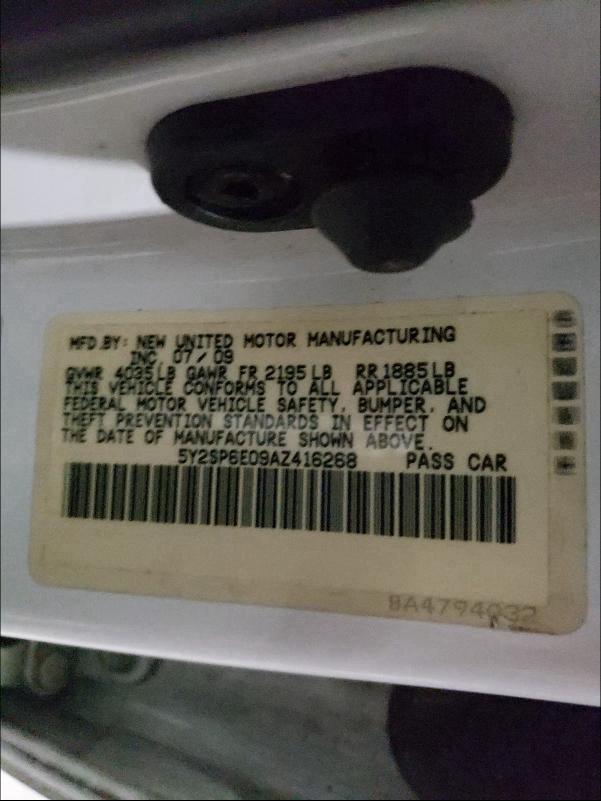 2010 PONTIAC VIBE 5Y2SP6E09AZ416268
