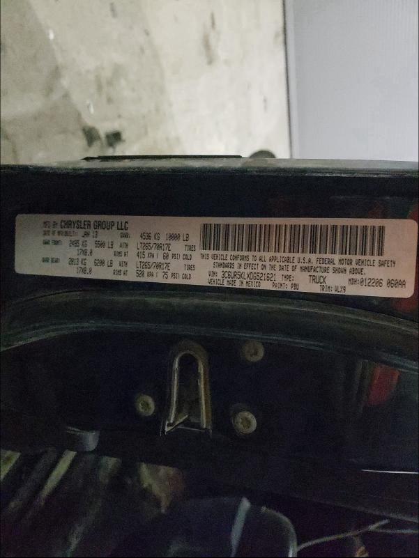 2013 RAM 2500 LARAM 3C6UR5KLXDG521621