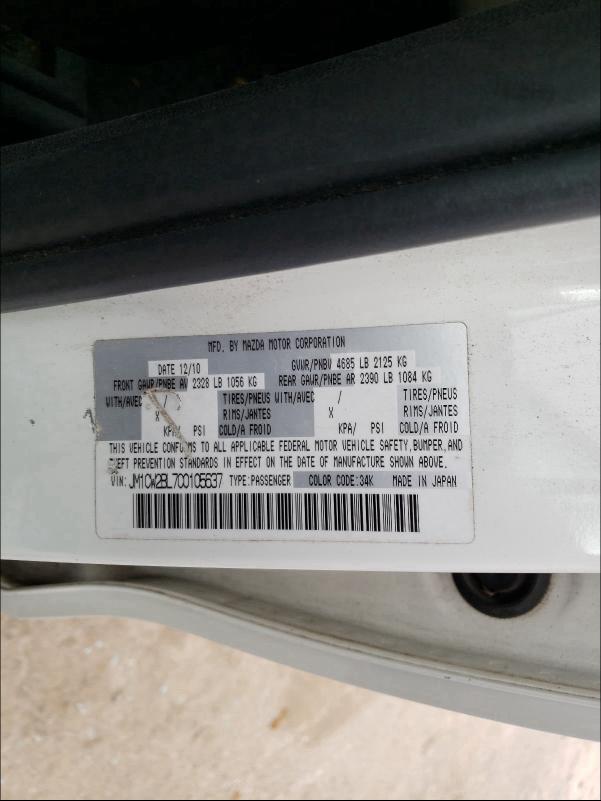 2012 MAZDA 5 JM1CW2BL7C0105637