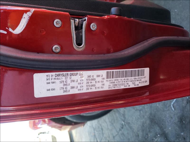 2013 RAM 1500 ST - 1C6RR6KT5DS532319