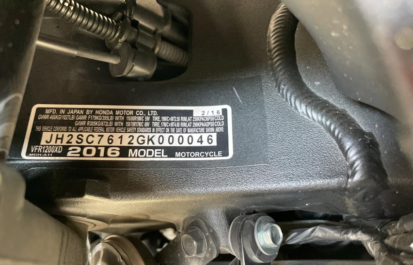 JH2SC7612GK000046 2016 Honda Vfr1200 Xd 4