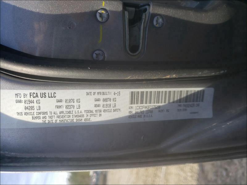 2015 DODGE DART SE 1C3CDFAA3FD375298