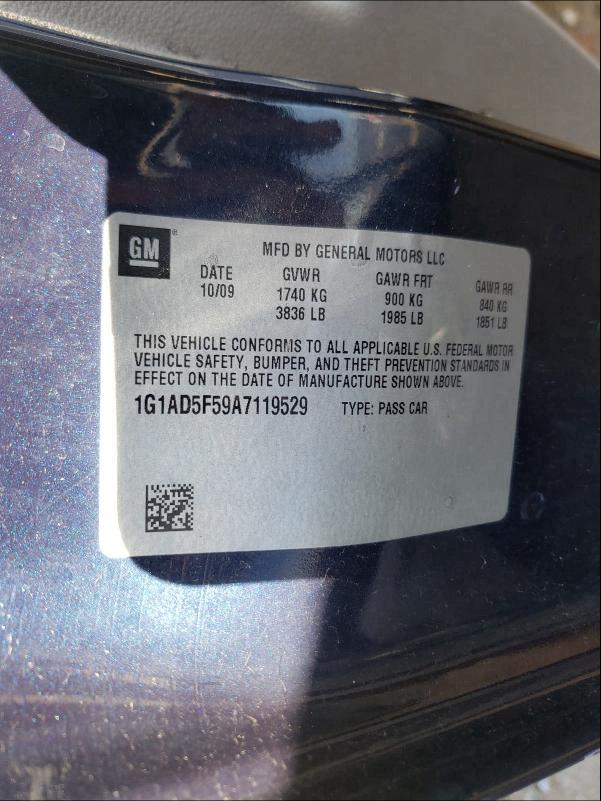 2010 CHEVROLET COBALT 1LT 1G1AD5F59A7119529