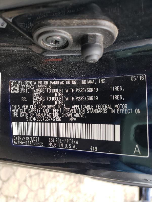 2016 TOYOTA SIENNA SE - 5TDXK3DC4GS746196