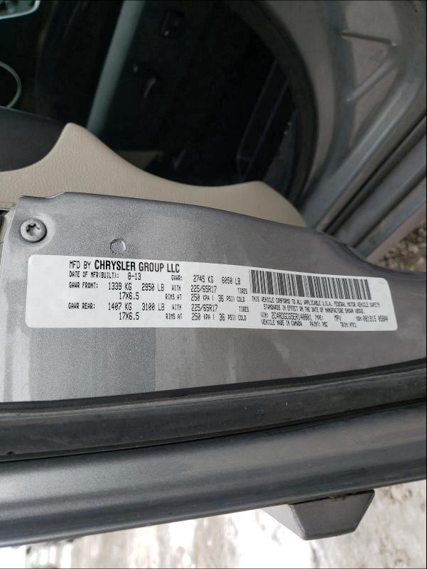 2014 DODGE GRAND CARA 2C4RDGCG5ER140801