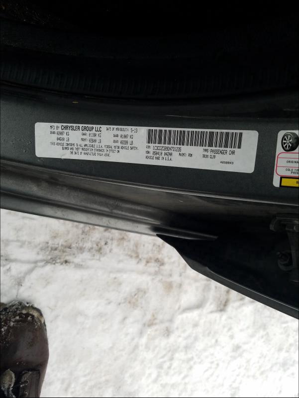 2013 DODGE AVENGER SX 1C3CDZCB9DN731235