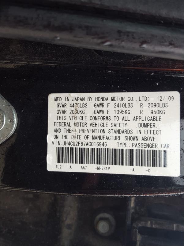 2010 ACURA TSX JH4CU2F67AC016946