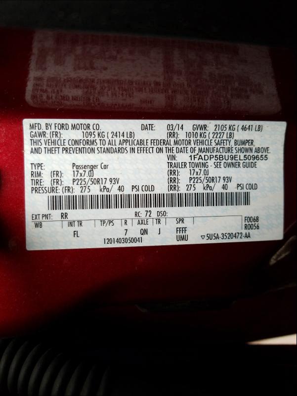 2014 FORD C-MAX SEL 1FADP5BU9EL509655