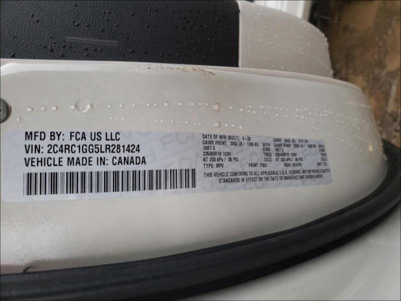 2020 CHRYSLER PACIFICA L 2C4RC1GG5LR281424