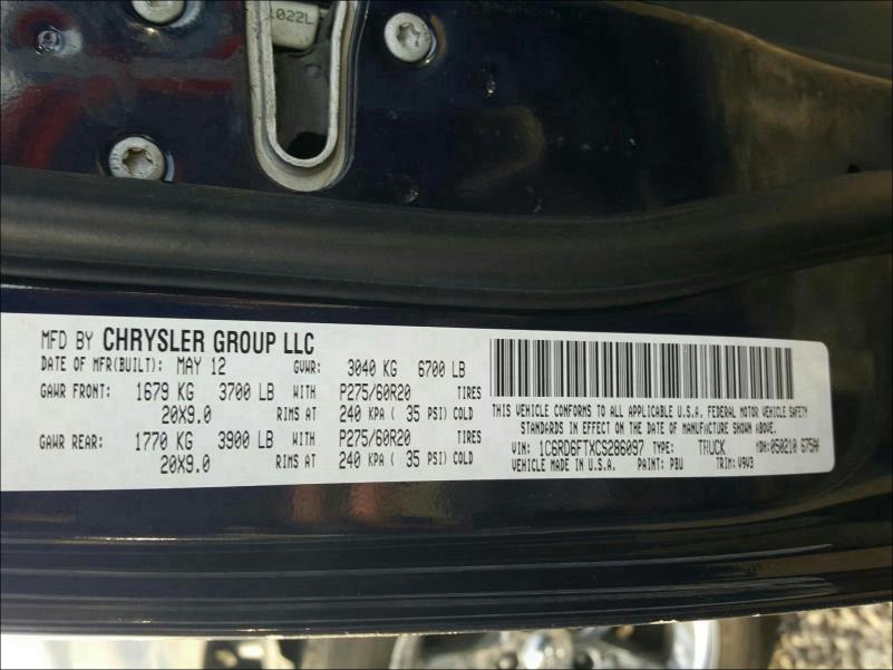 2012 DODGE RAM 1500 S 1C6RD6FTXCS286097