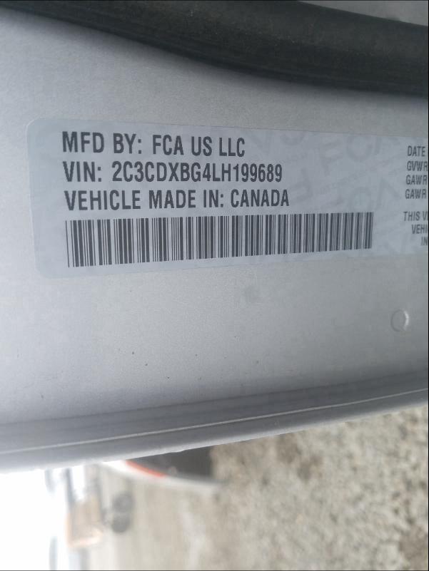 2020 DODGE CHARGER SX - 2C3CDXBG4LH199689