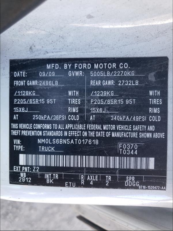 NM0LS6BN5AT017618 2010 Ford Transit Co 2.0L