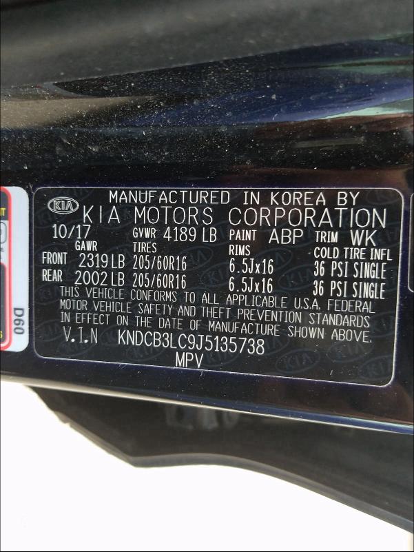 2018 KIA NIRO FE KNDCB3LC9J5135738