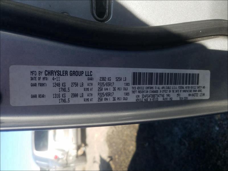 2011 DODGE JOURNEY EX 3D4PG4FB8BT547746