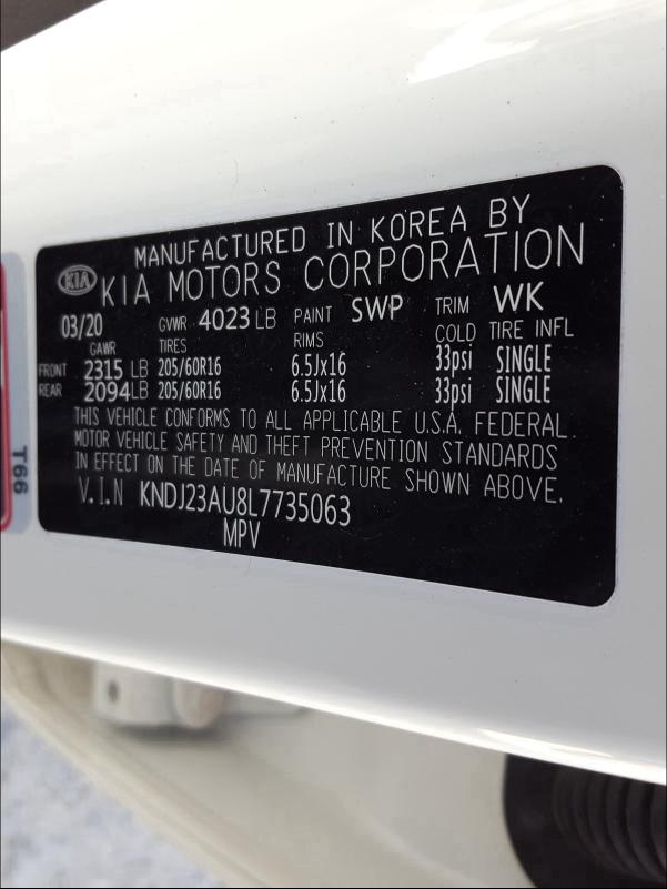 2020 KIA SOUL LX KNDJ23AU8L7735063
