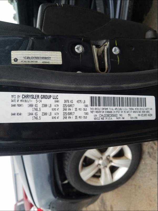 2014 JEEP COMPASS LA 1C4NJDEB8ED856022